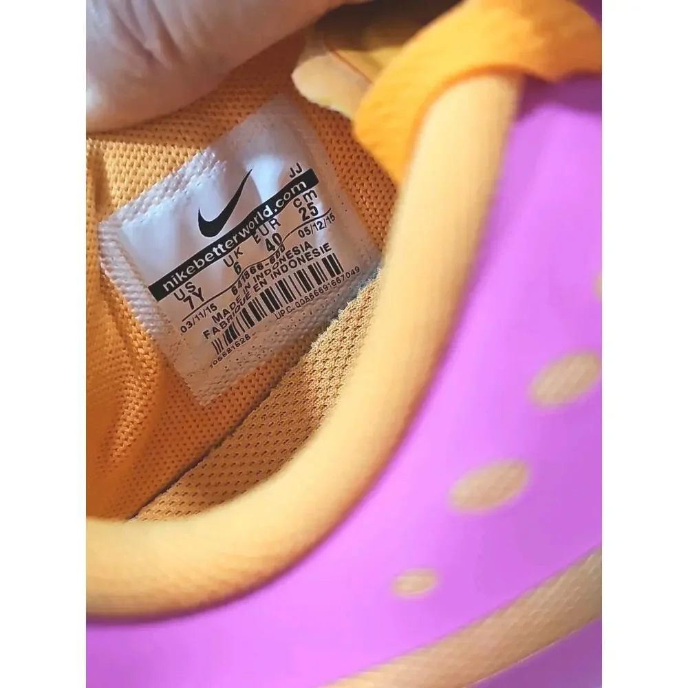 Nike ~Youth 7Y/Woman 8.5~ Pink/Orange Free Express Running Shoes ( 641866-600).